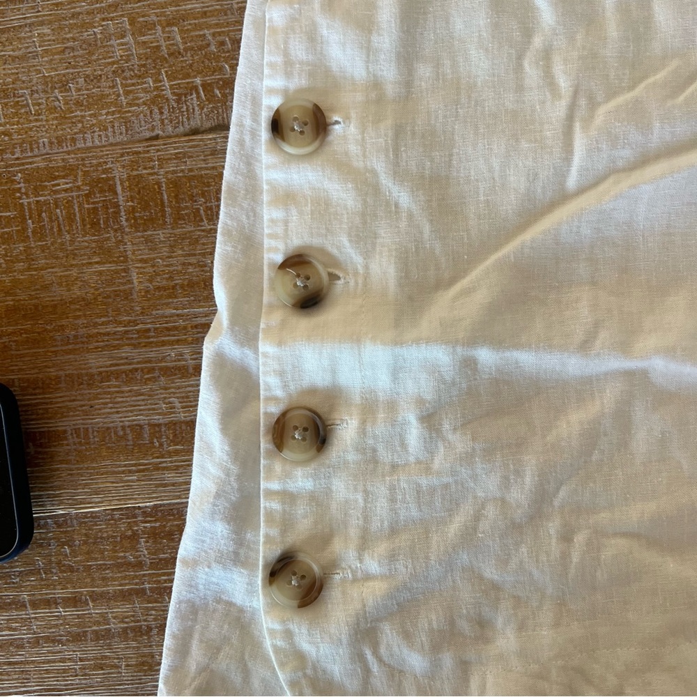 Women's White V-Neck Button-Side Tank Top - Picture 8 of 9